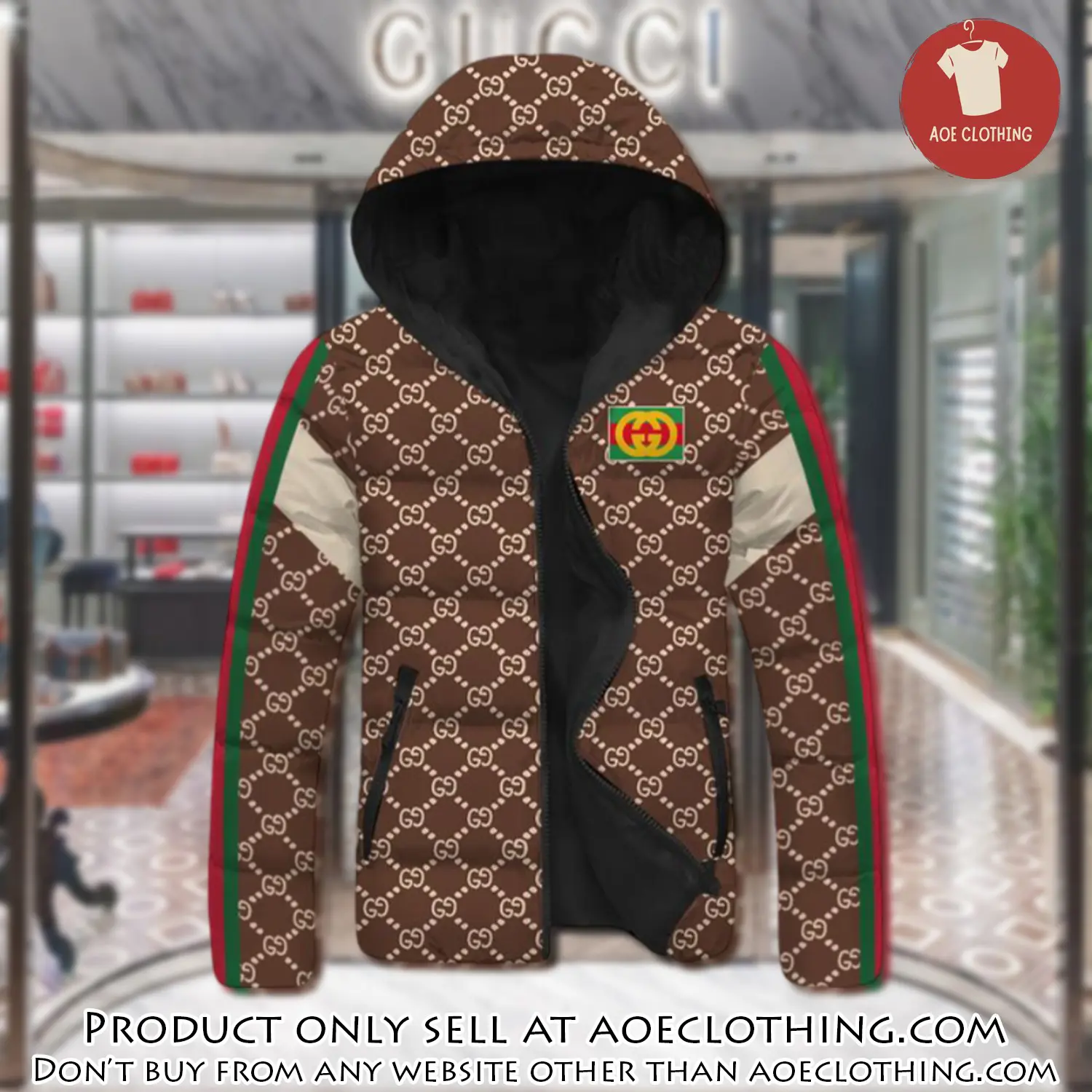 Gucci downfilled coat ultralight down jacket outdoor jacket warm outwear dfj1007 aoe2151950